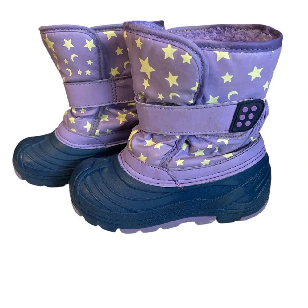 Cat & Jack Purple and Navy Star Boots